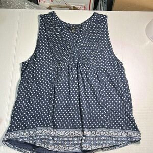 Lucky 🍀 Brand Navy Blue Sleeveless Women's Top